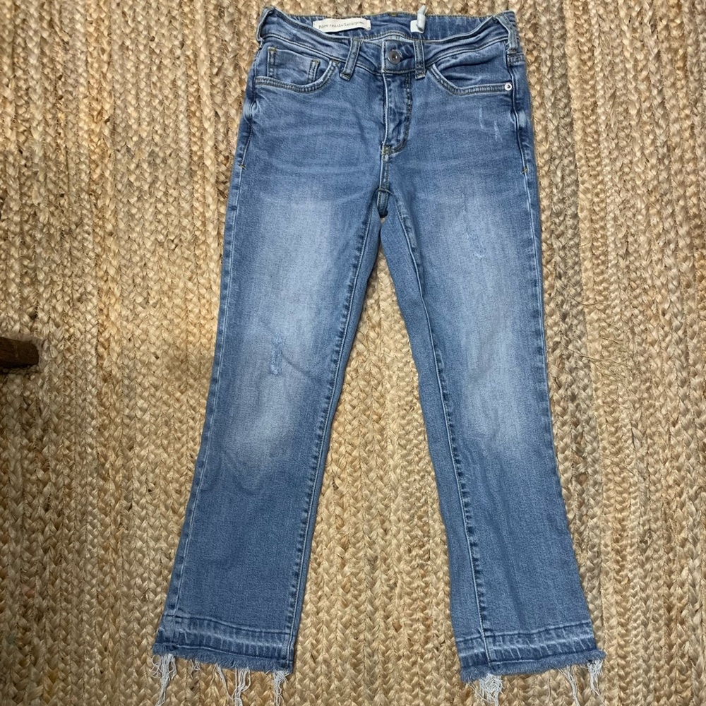 Anthropologie Pilcro High Rise Cropped Flare Denim